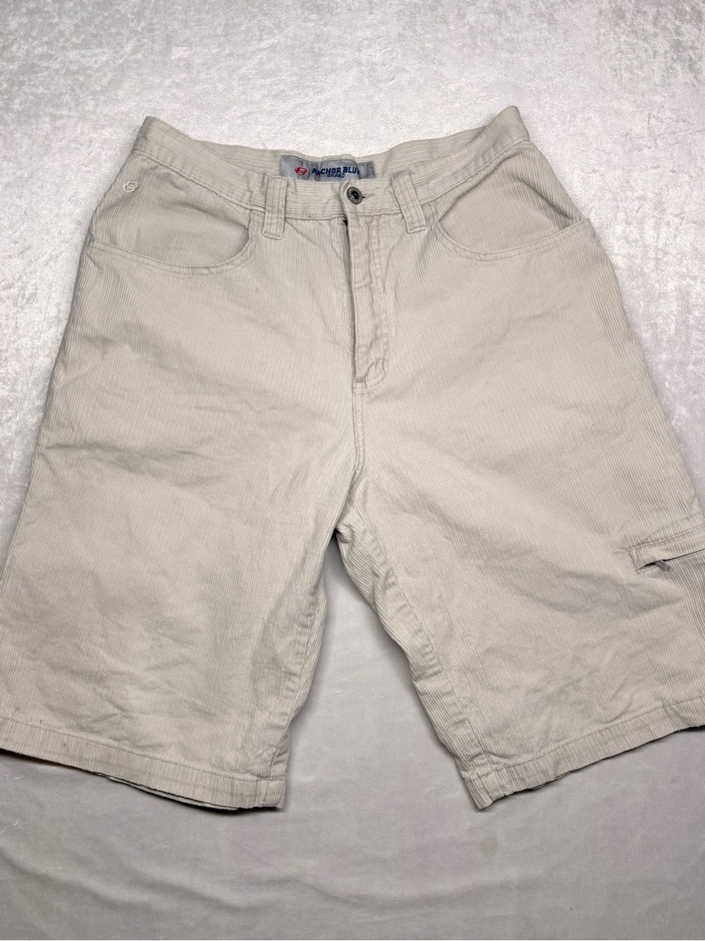 Vintage Anchor Blue Shorts Mens Size 32 White Wale Corduroy Baggy Surf 90s Y2K